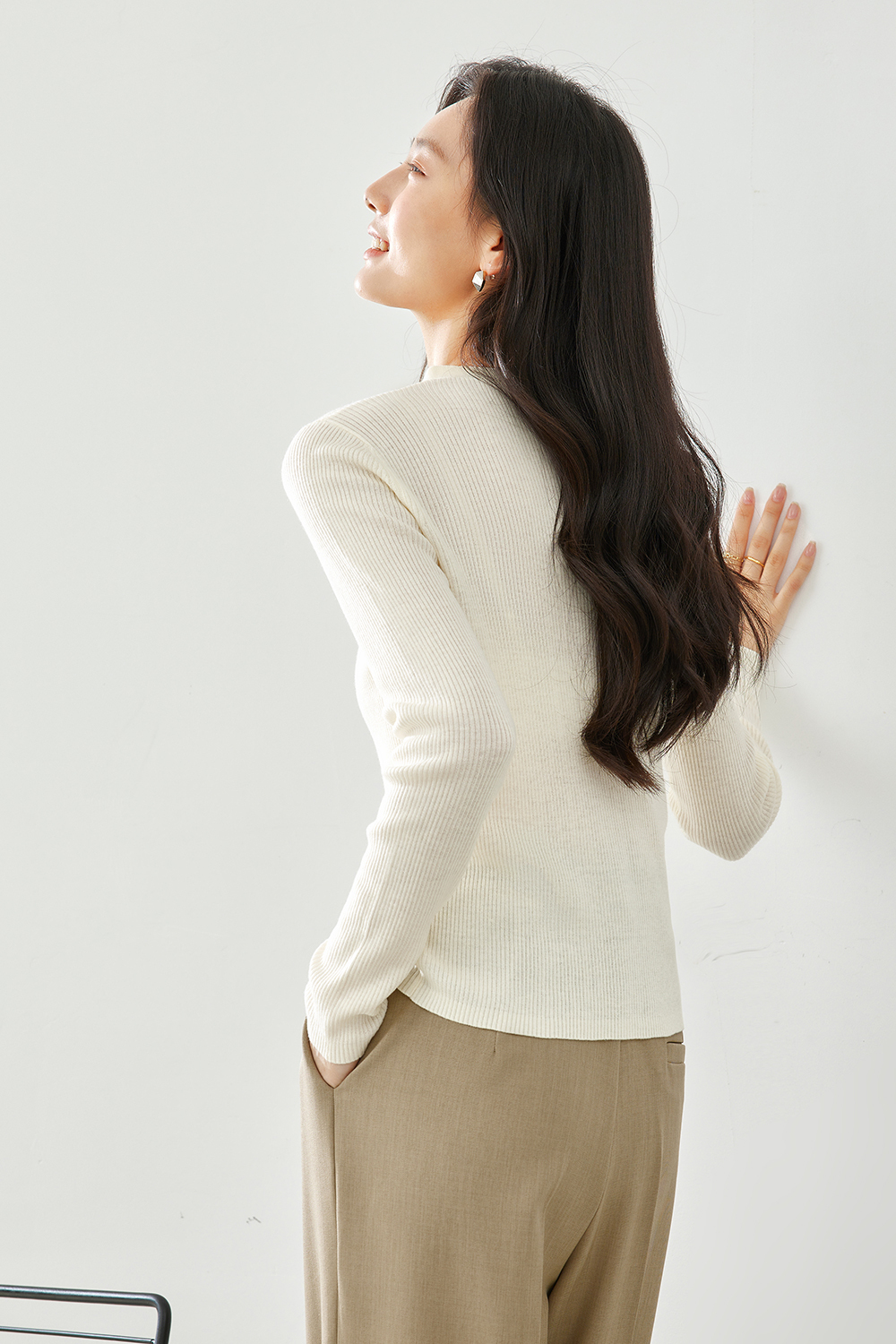 V-Neck Knit Cardigan