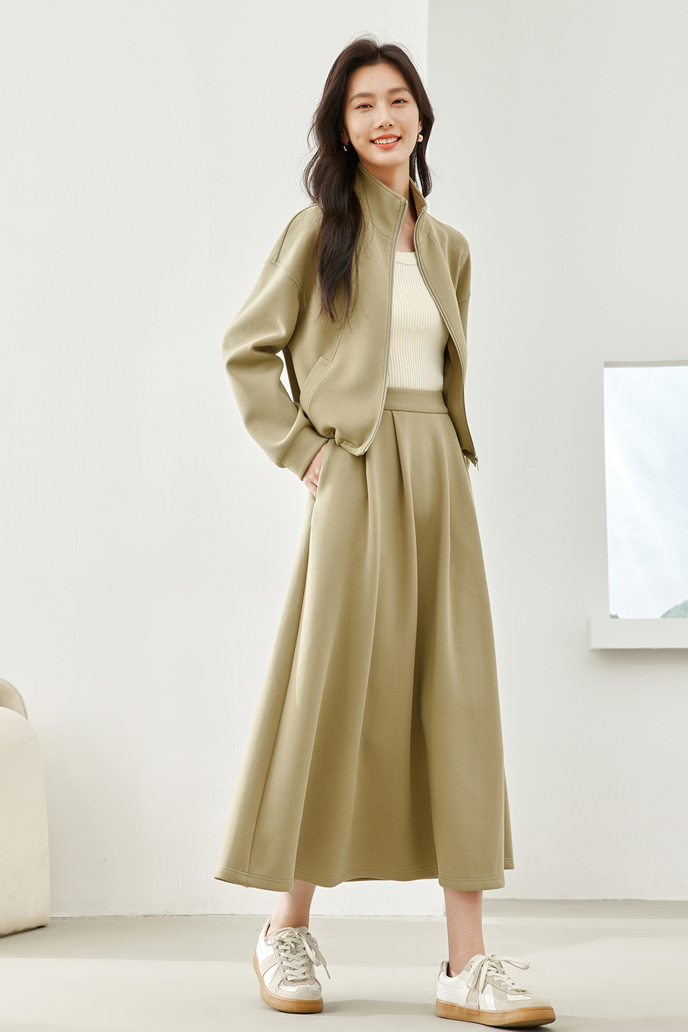 Fashionable Casual Two Piece Suit Skirt