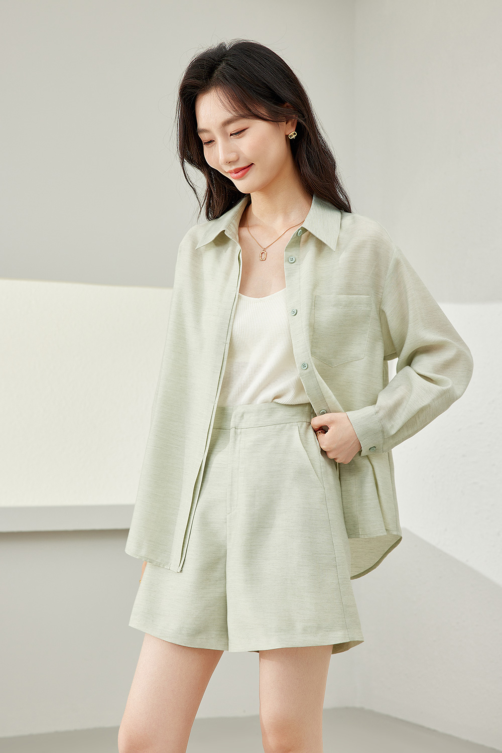 Solid Color Casual Suit