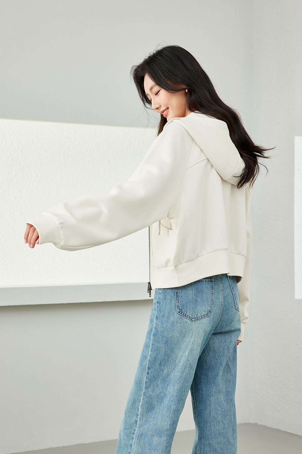 Casual Hooded Short Jacket