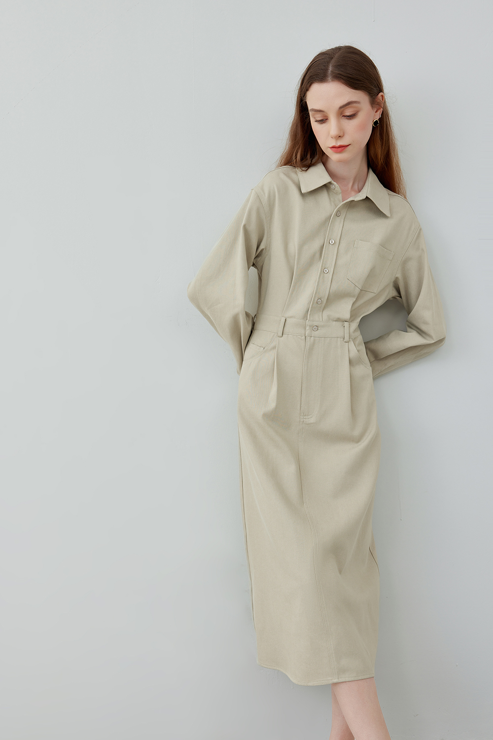 Fashionable Polo Neck Dress