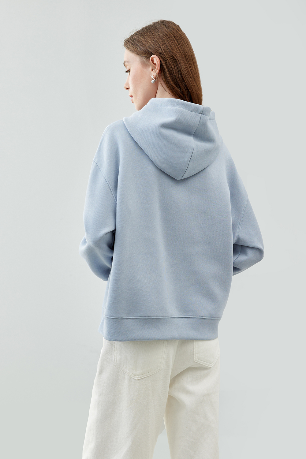 hooded embroidered sweatshirt