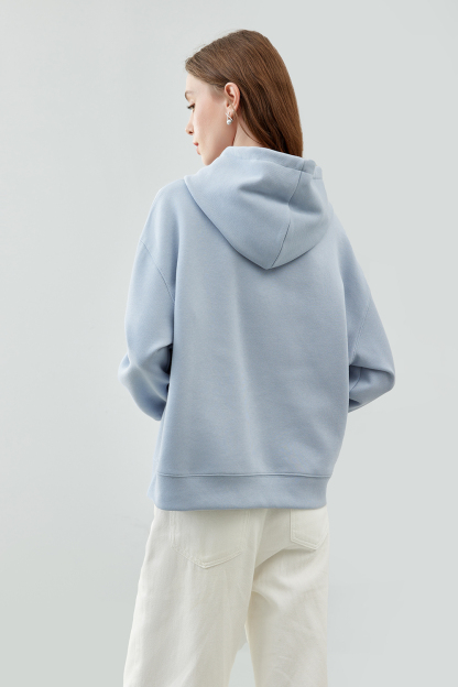 hooded embroidered sweatshirt