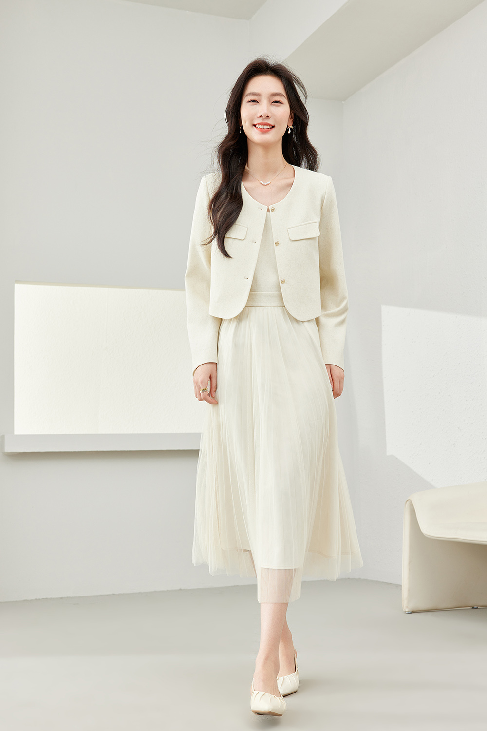 Mesh Dress Suit