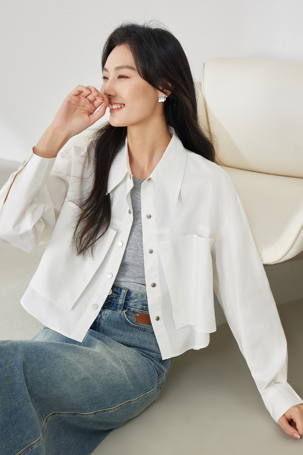 Lapel Patch Shirt