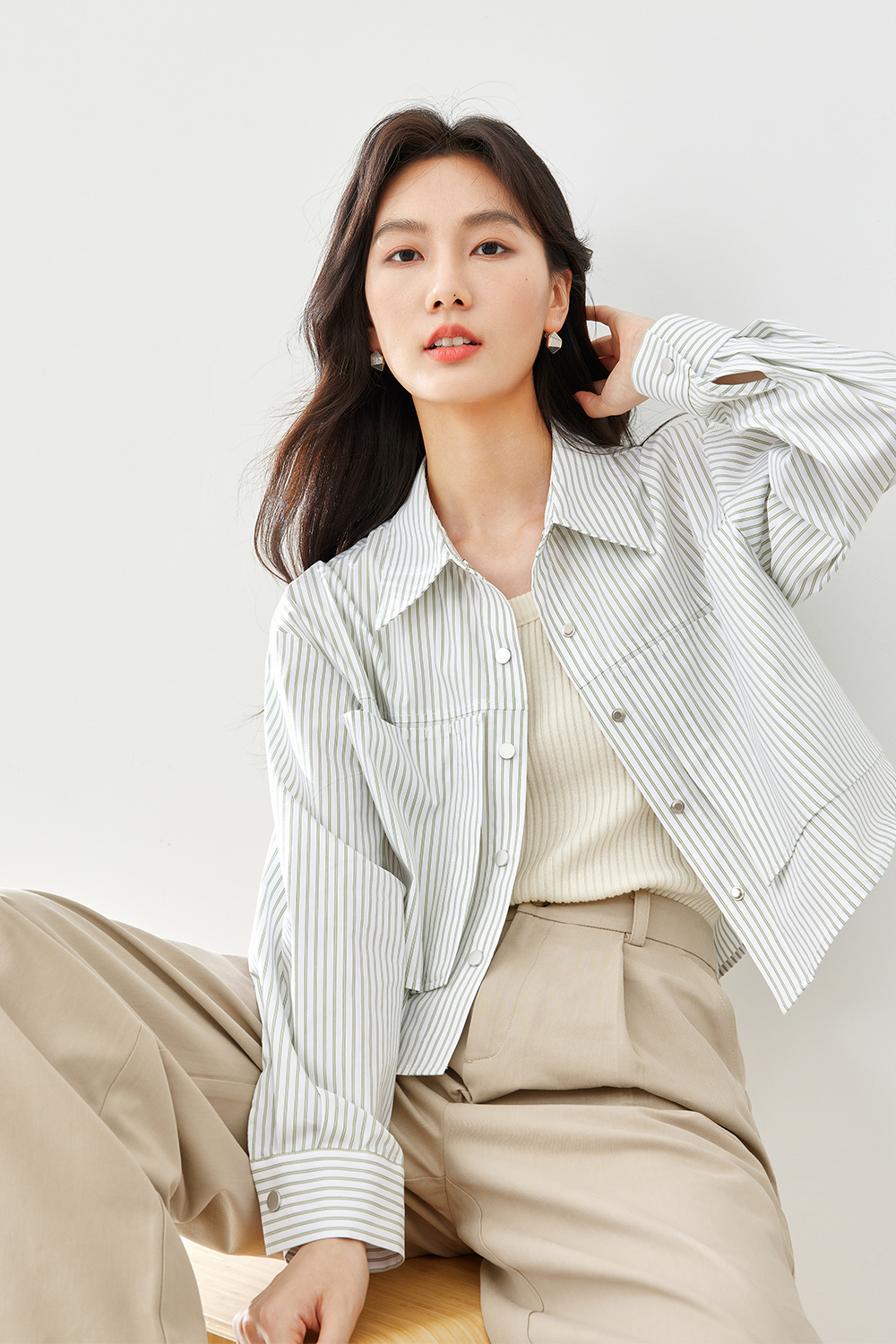 Lapel Patch Shirt