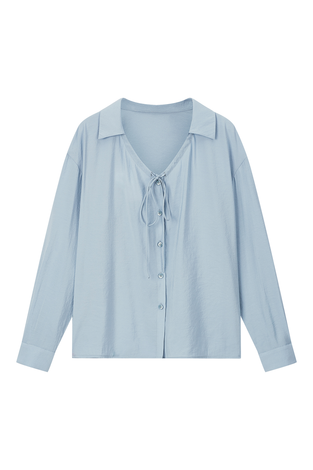 Tie-Neck Chiffon Shirt
