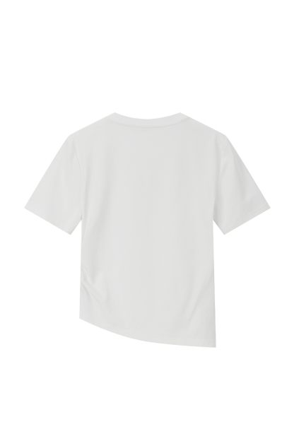 Waist Cinched Split Hem  T-Shirt