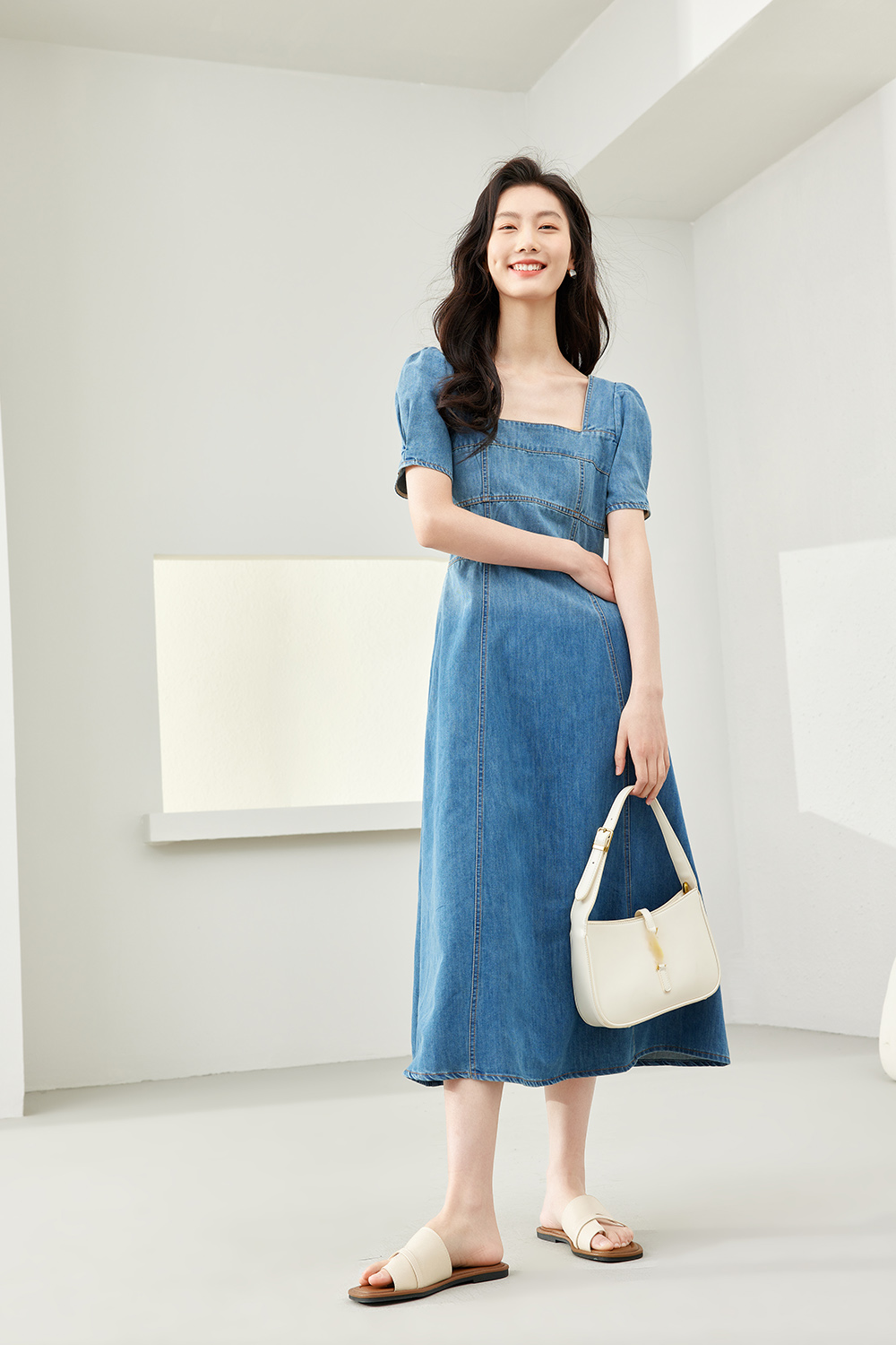 Gradient Denim Dress