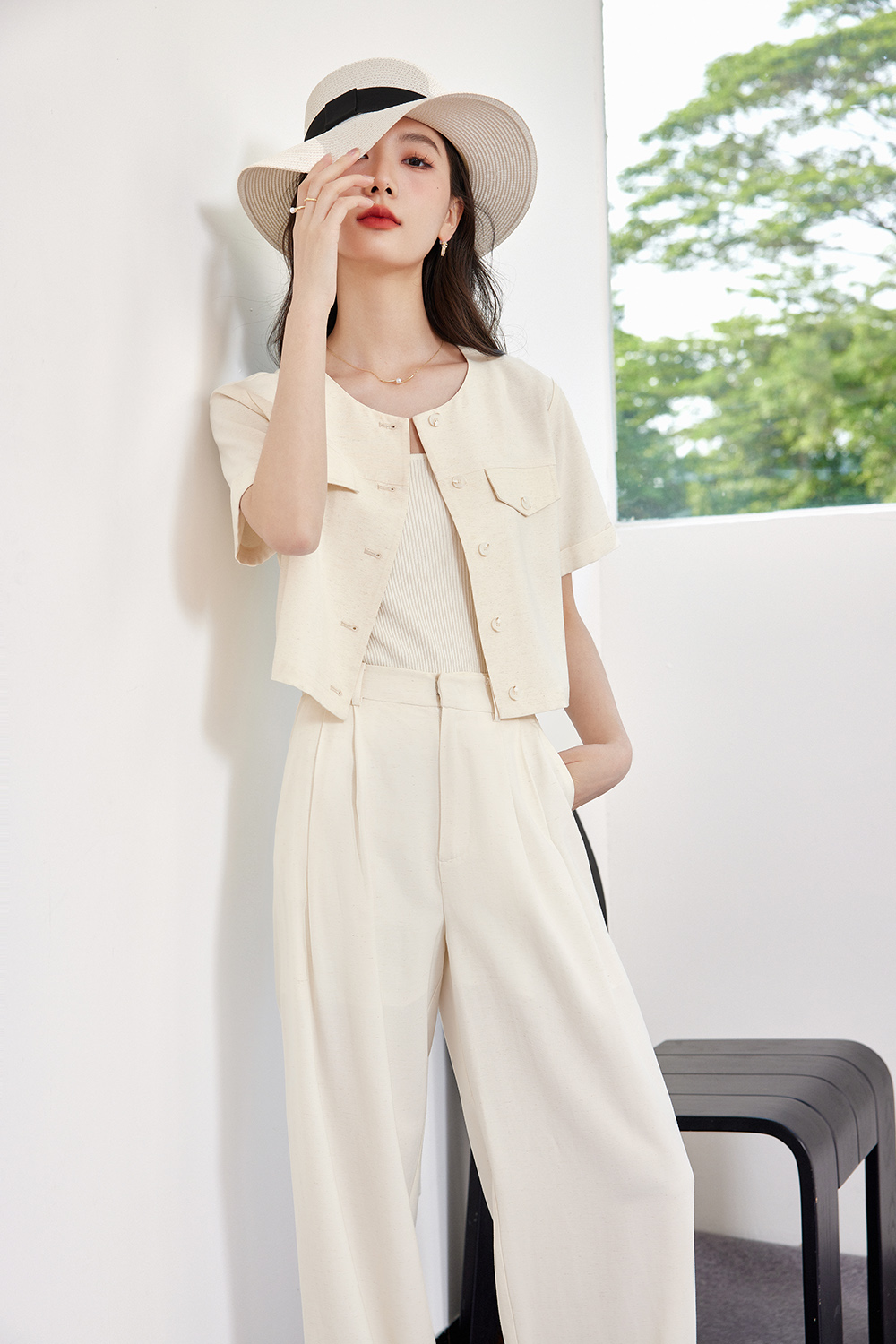 Casual Elegant Woven Suit