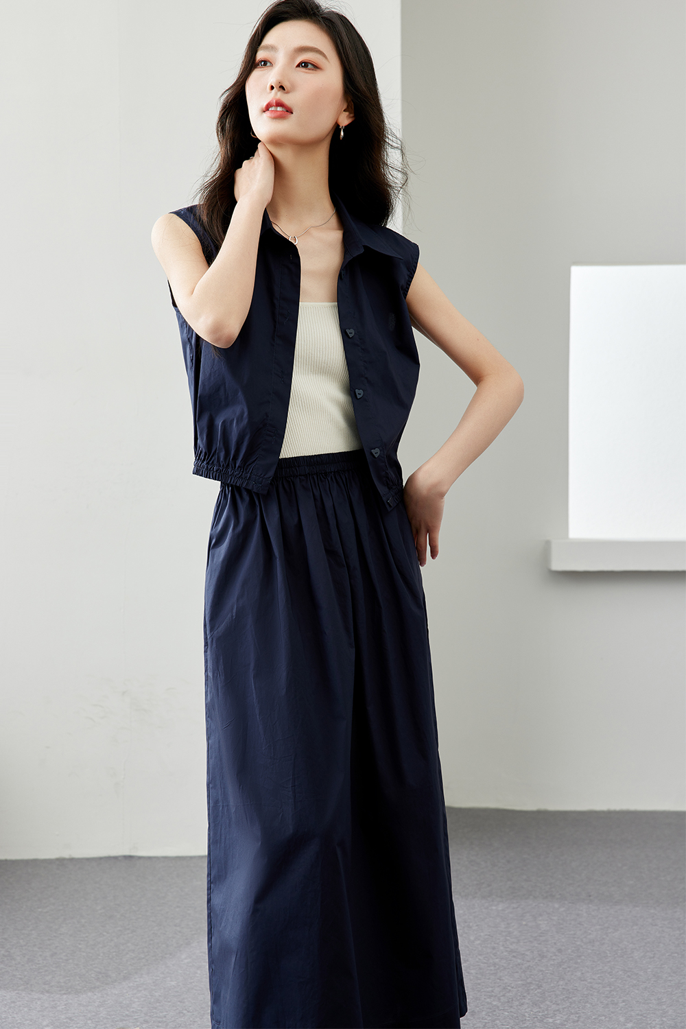 Elegant Temperament Pure Cotton Suit