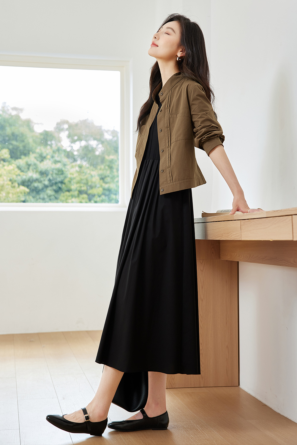 Pure Cotton Stand Collar Jacket