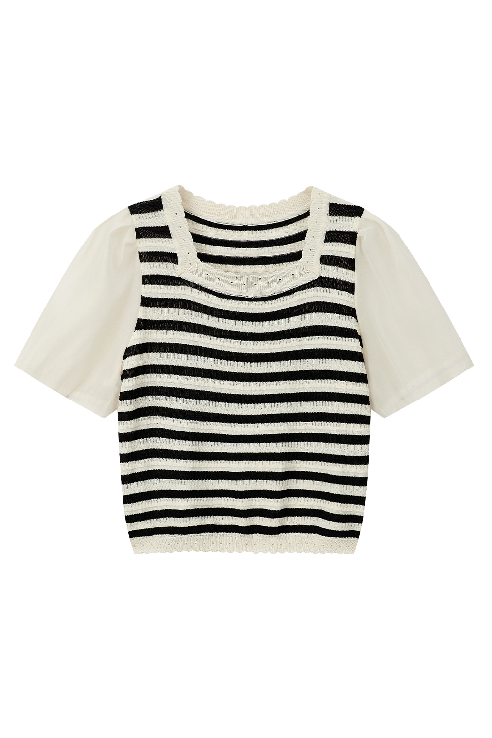 Fake Two-Piece Stitching Sweater