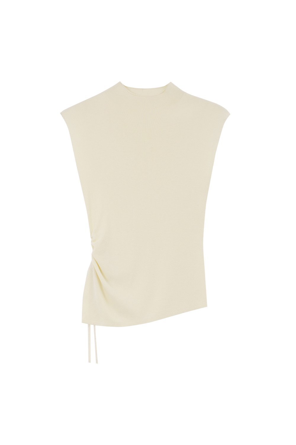 Half Turtleneck Sleeveless Solid Color Sweater