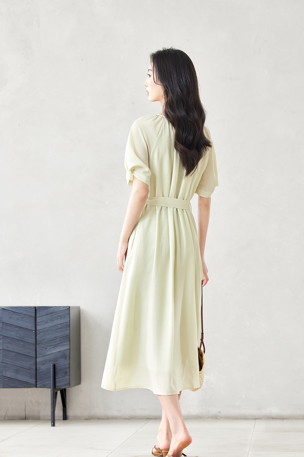 Gentle Light Draped Dress