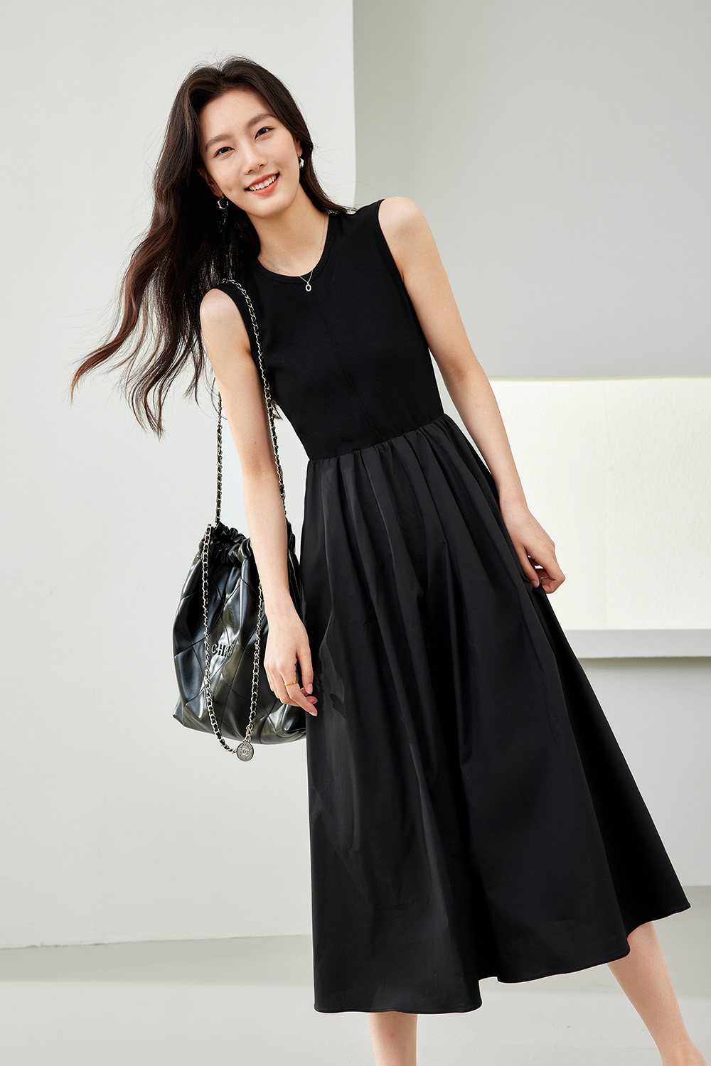 Cotton Mid-Length Umbrella Skirt