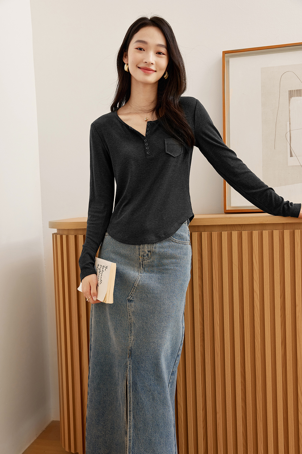 Wool Blend Bottoming Shirt