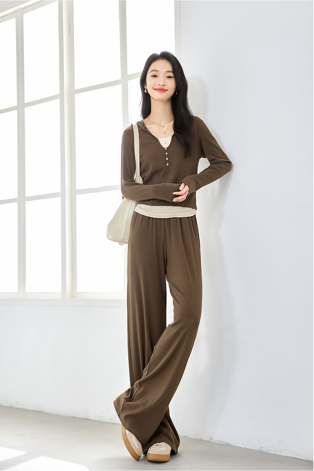 Fashionable Casual Retro Fake Two-piece Suit