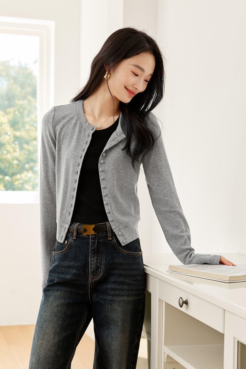 Fashion Matching Knitted Cardigan