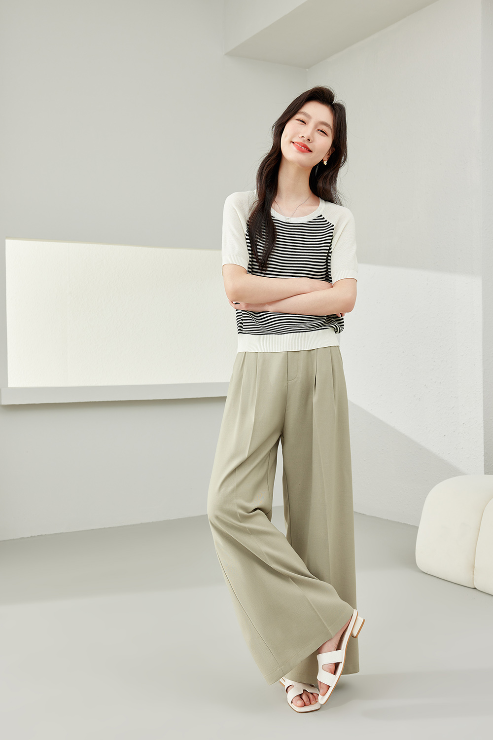 Striped Contrast Sweater