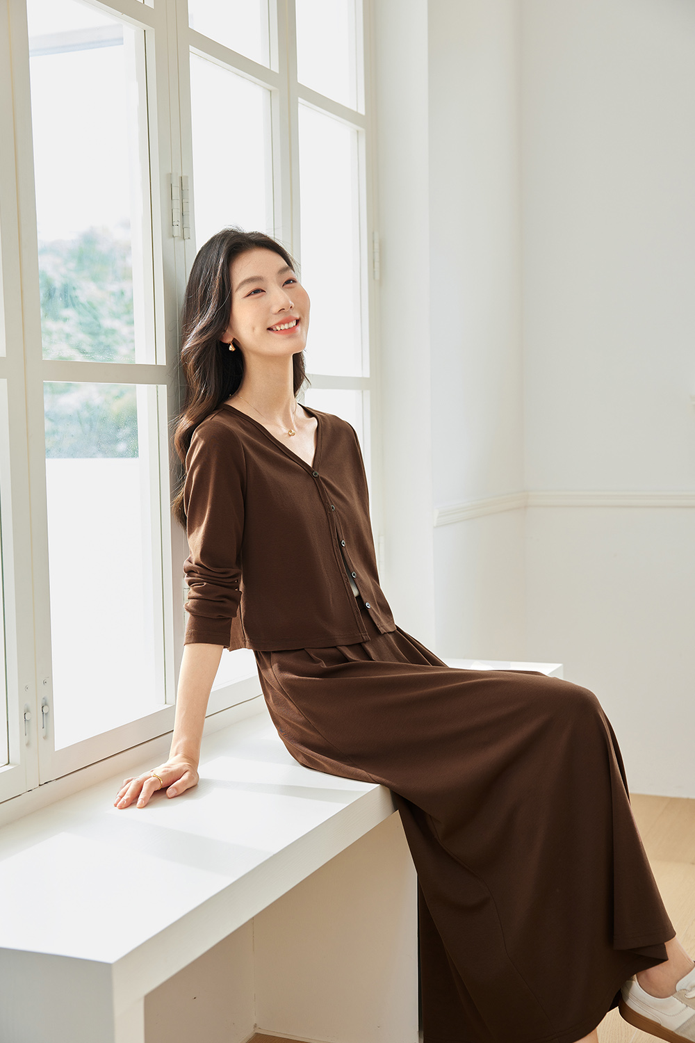 Lazy And Comfortable Cardigan Suit