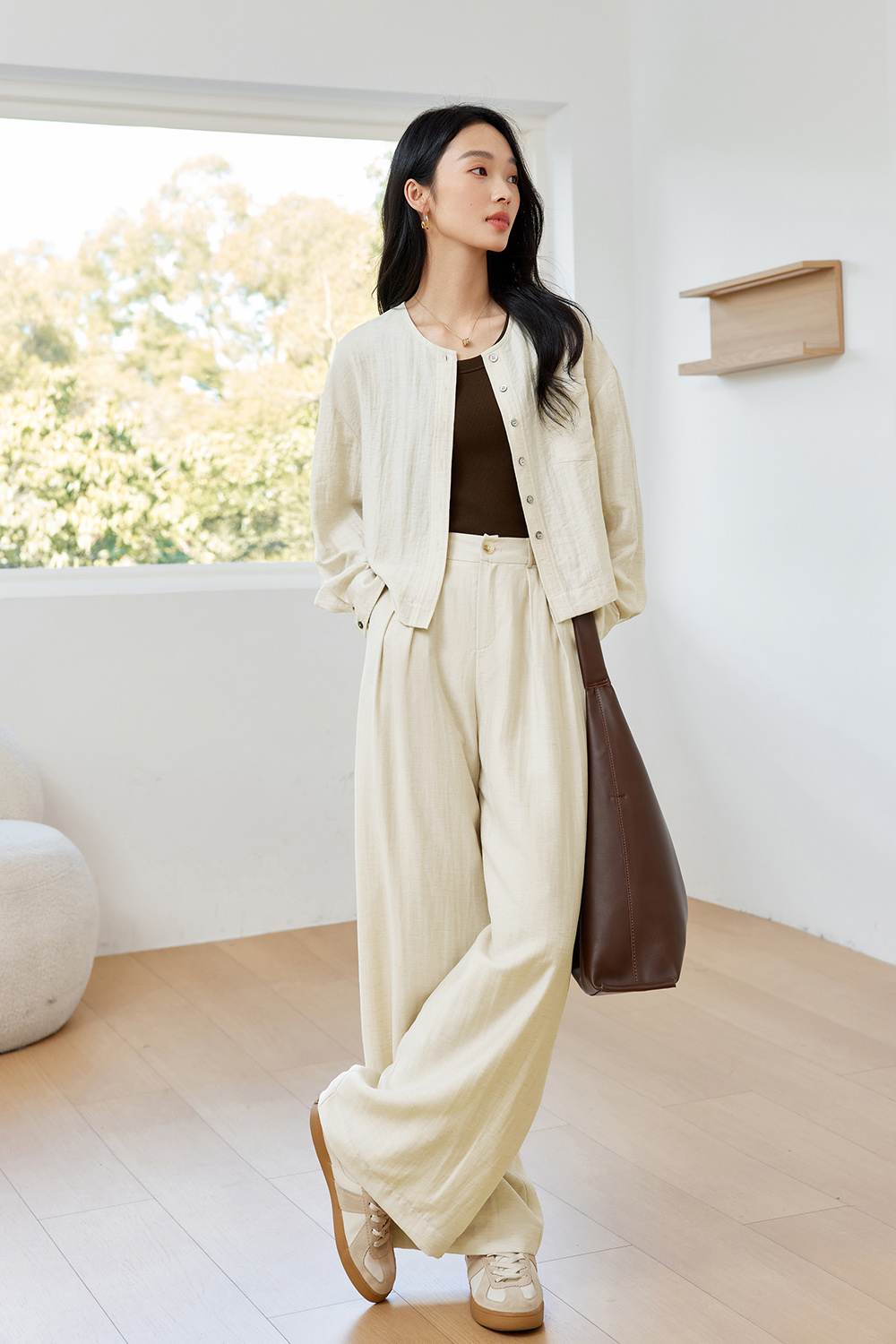 Casual Loose Linen Two-Piece Suit