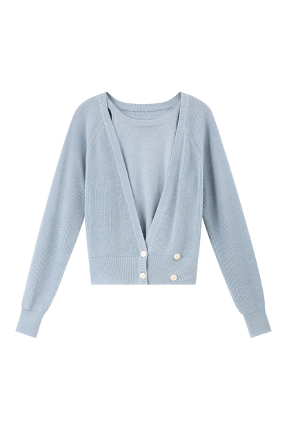 Gentle Temperament Knitted Two-Piece Set