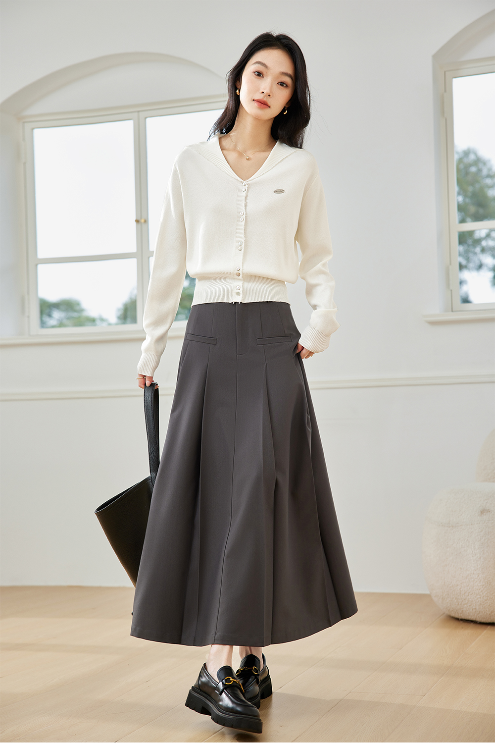 Simple And Versatile Knitted Cardigan-VIMLYSTORE