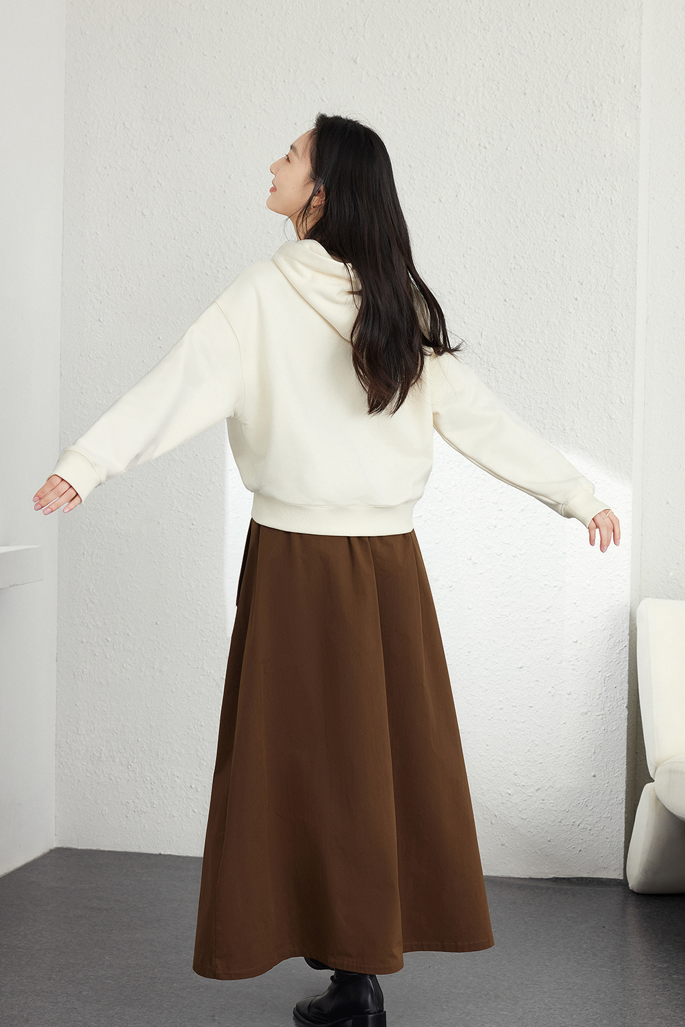 Fleece-Lined Hooded Sweatshirt-VIMLYSTORE