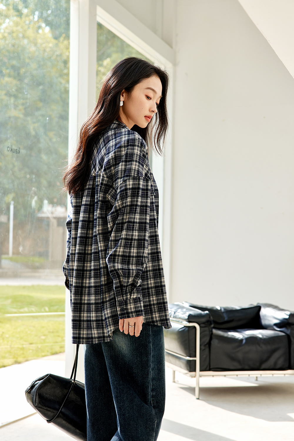 American Retro Plaid Shirt-VIMLYSTORE