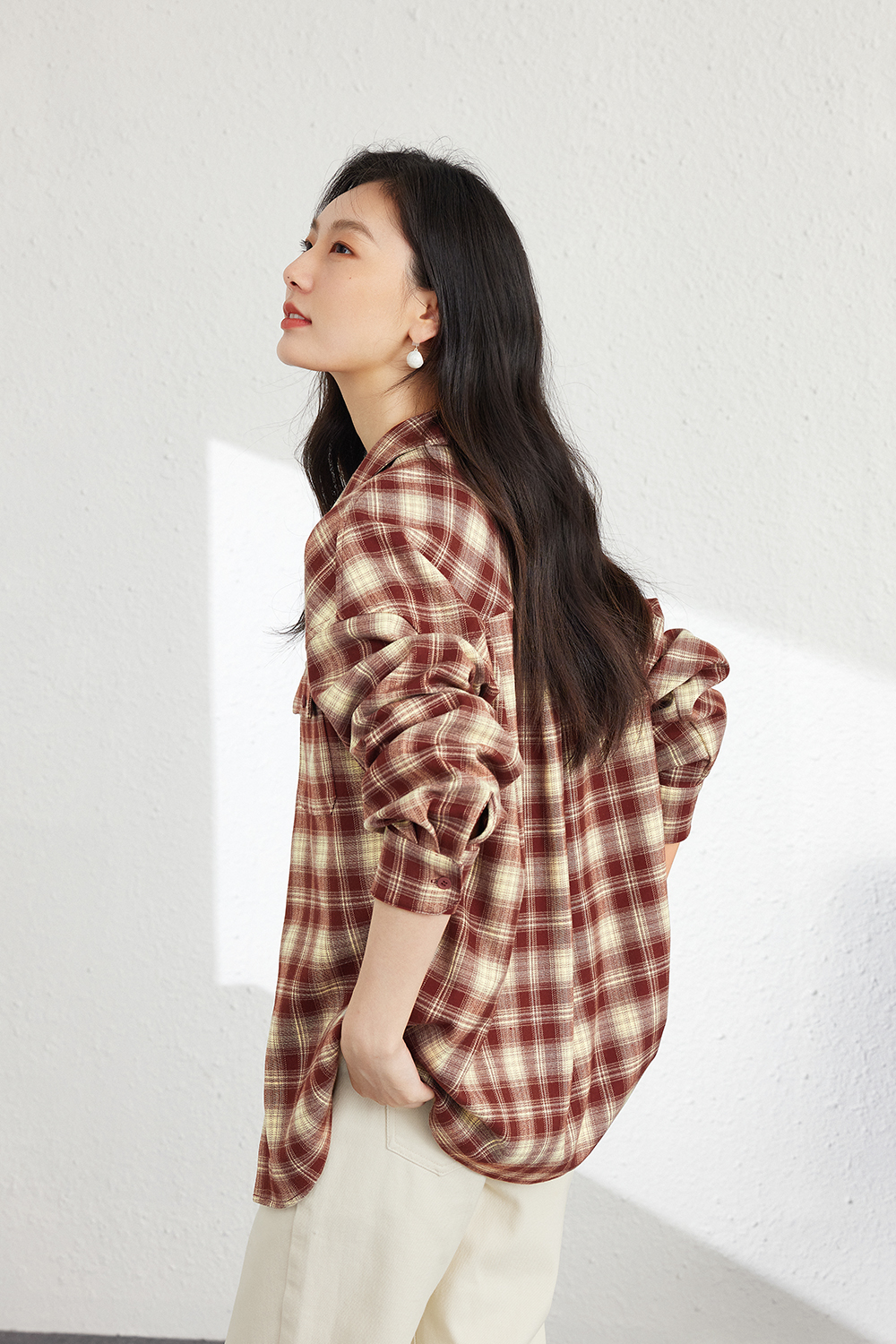 American Retro Plaid Shirt-VIMLYSTORE