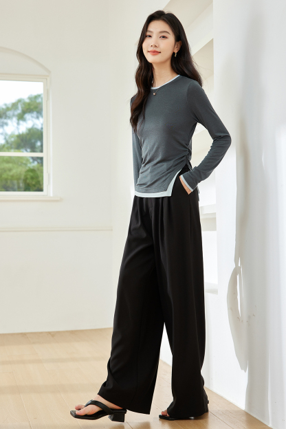Faux Two-Piece Knitted Base Layer