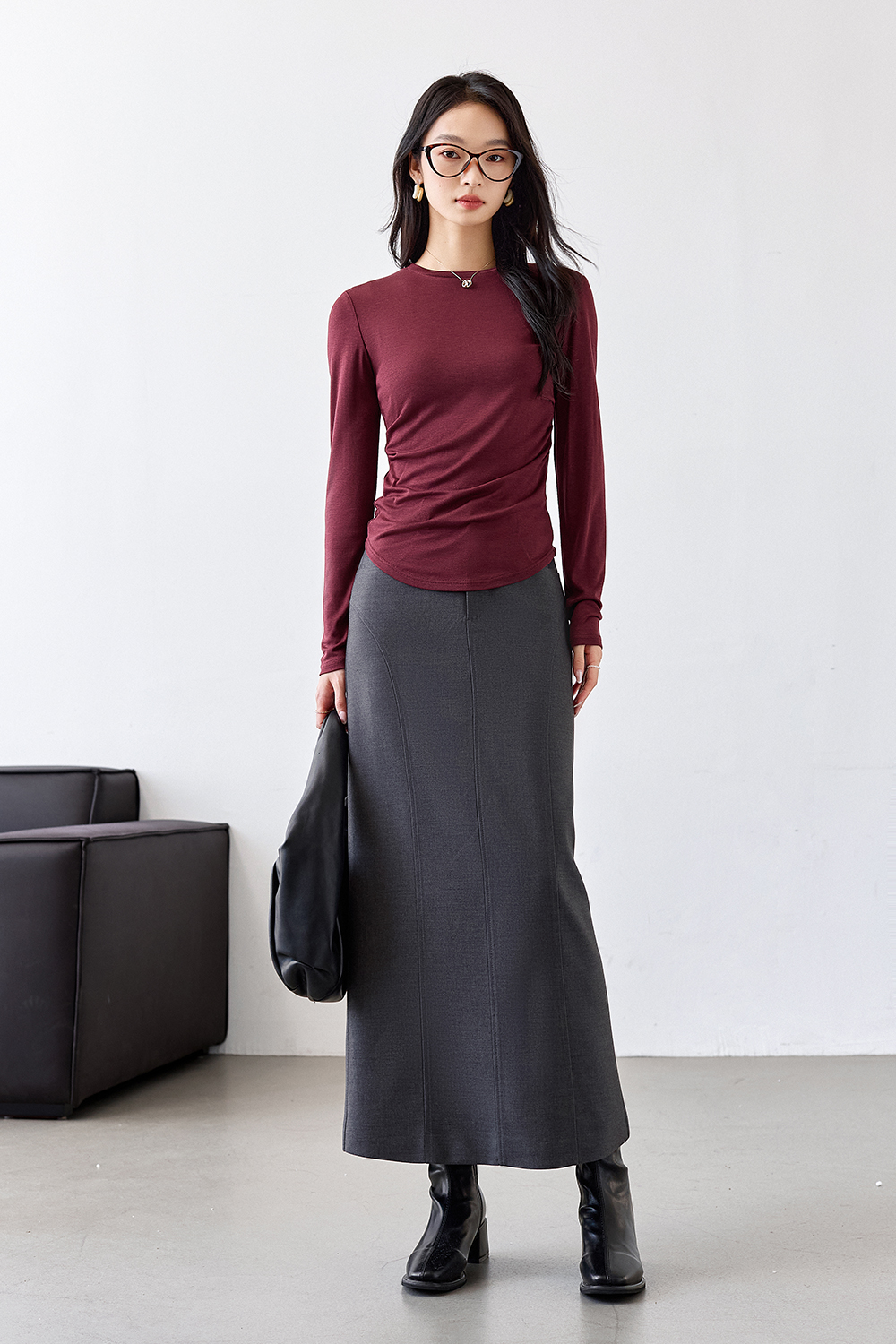 Wool blend knitted base layer