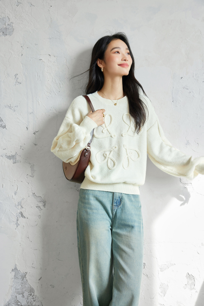 3D Line Design Sweater