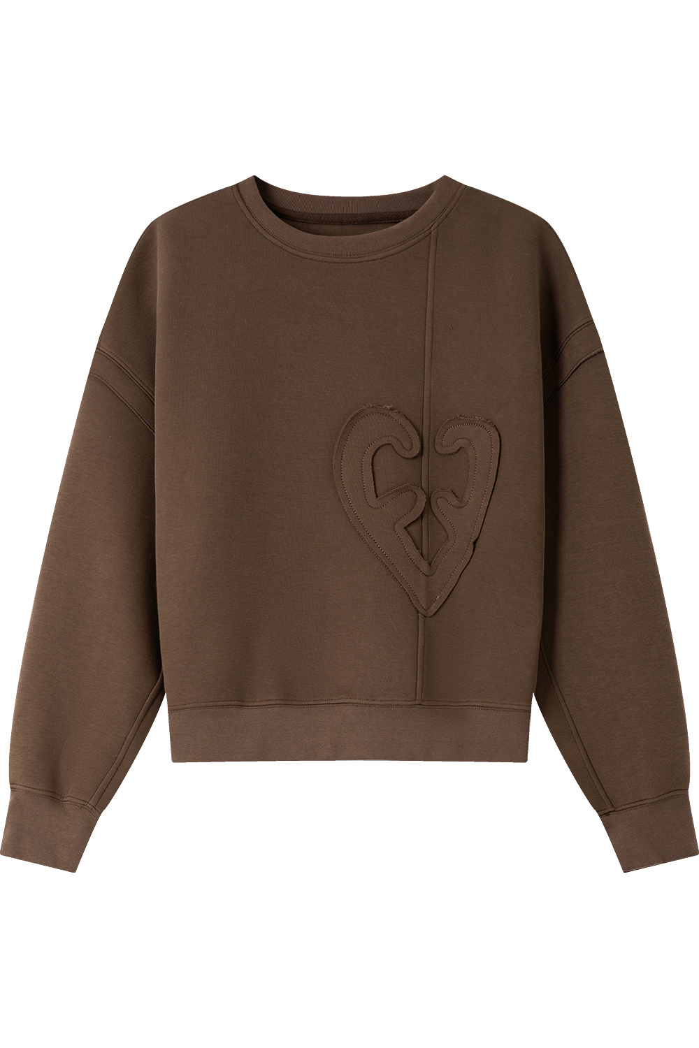 Heart Patch Embroidery Sweatshirt