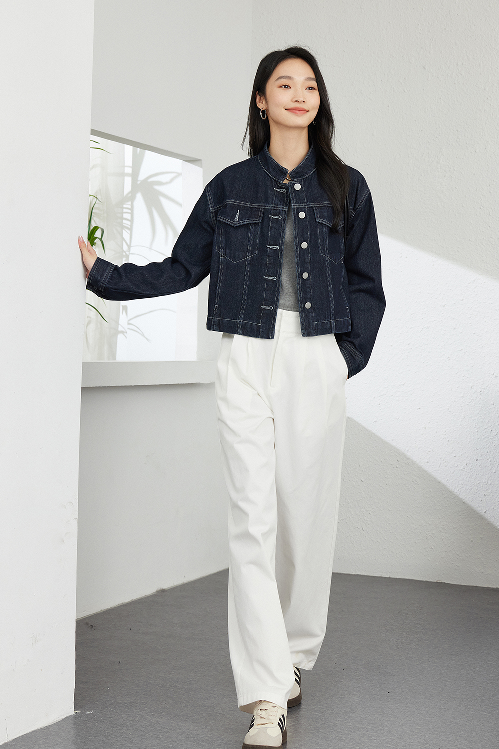 Hong Kong Style Retro Casual Denim Jacket-VIMLYSTORE