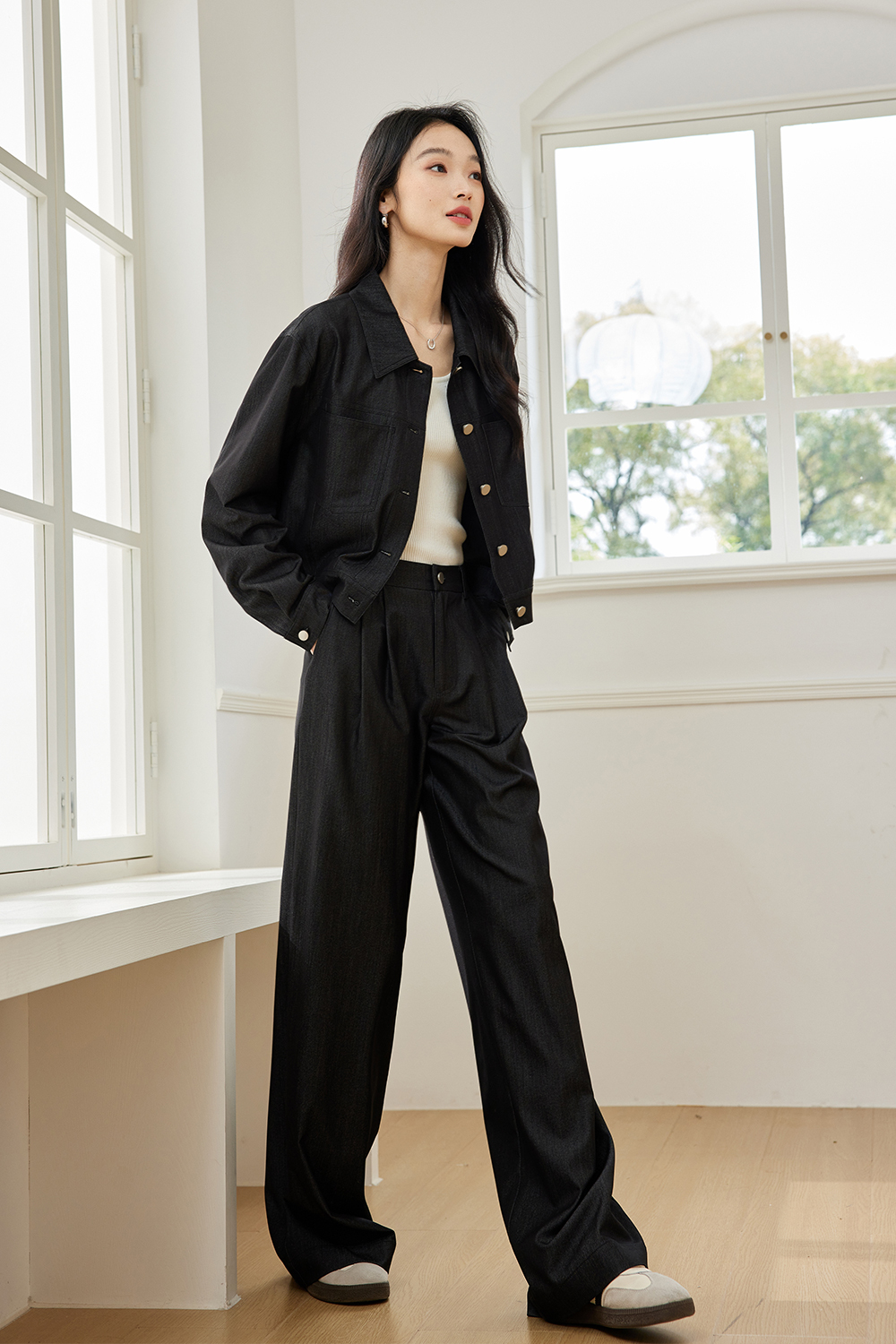 Vintage Relaxation Feeling Black Suit