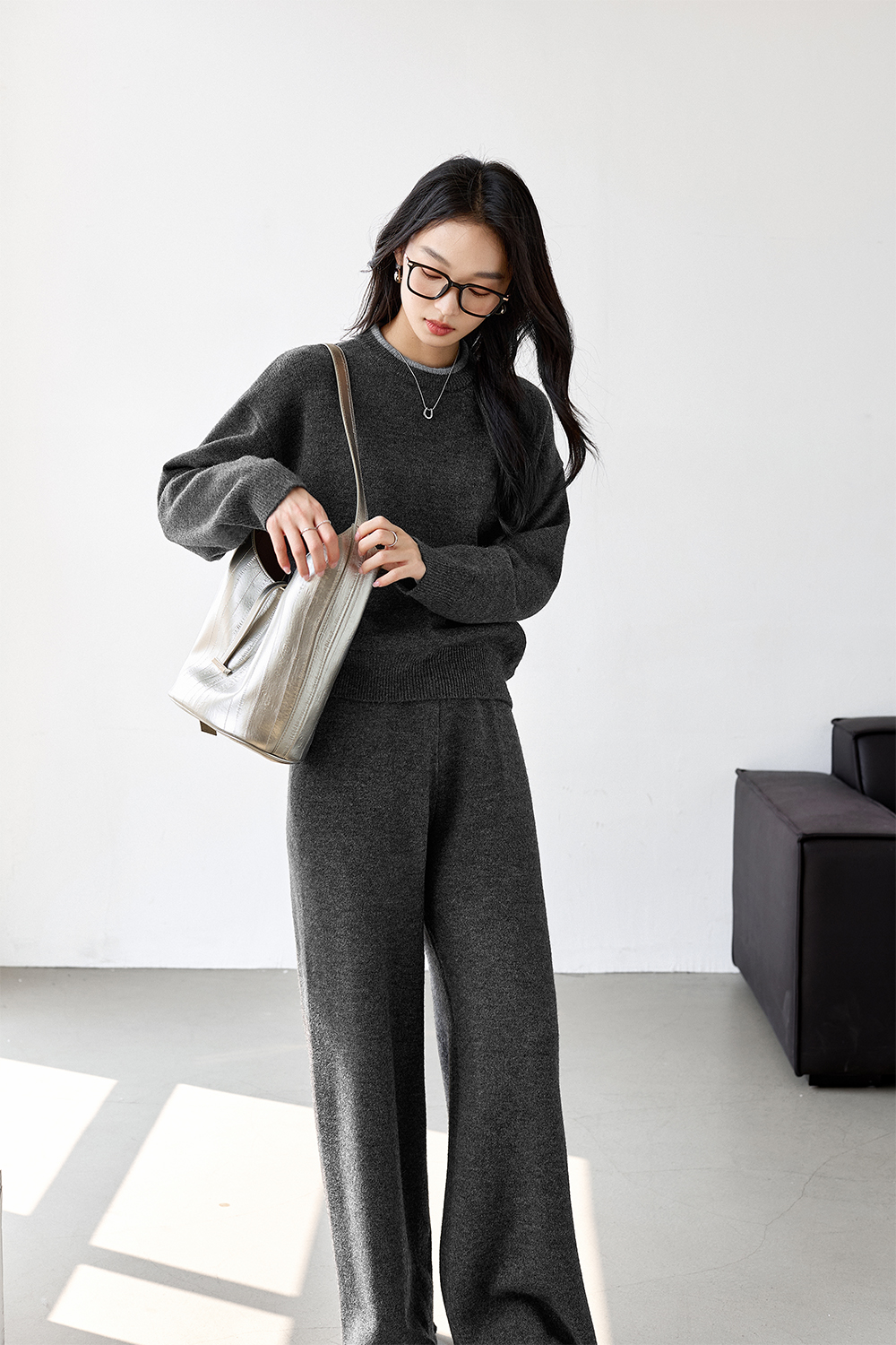 Textured Wool Blend Suit-VIMLYSTORE