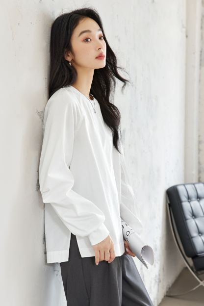 Split Spliced Pure Cotton Shirt