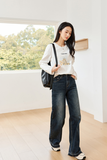 Scenery Print Cotton T-shirt