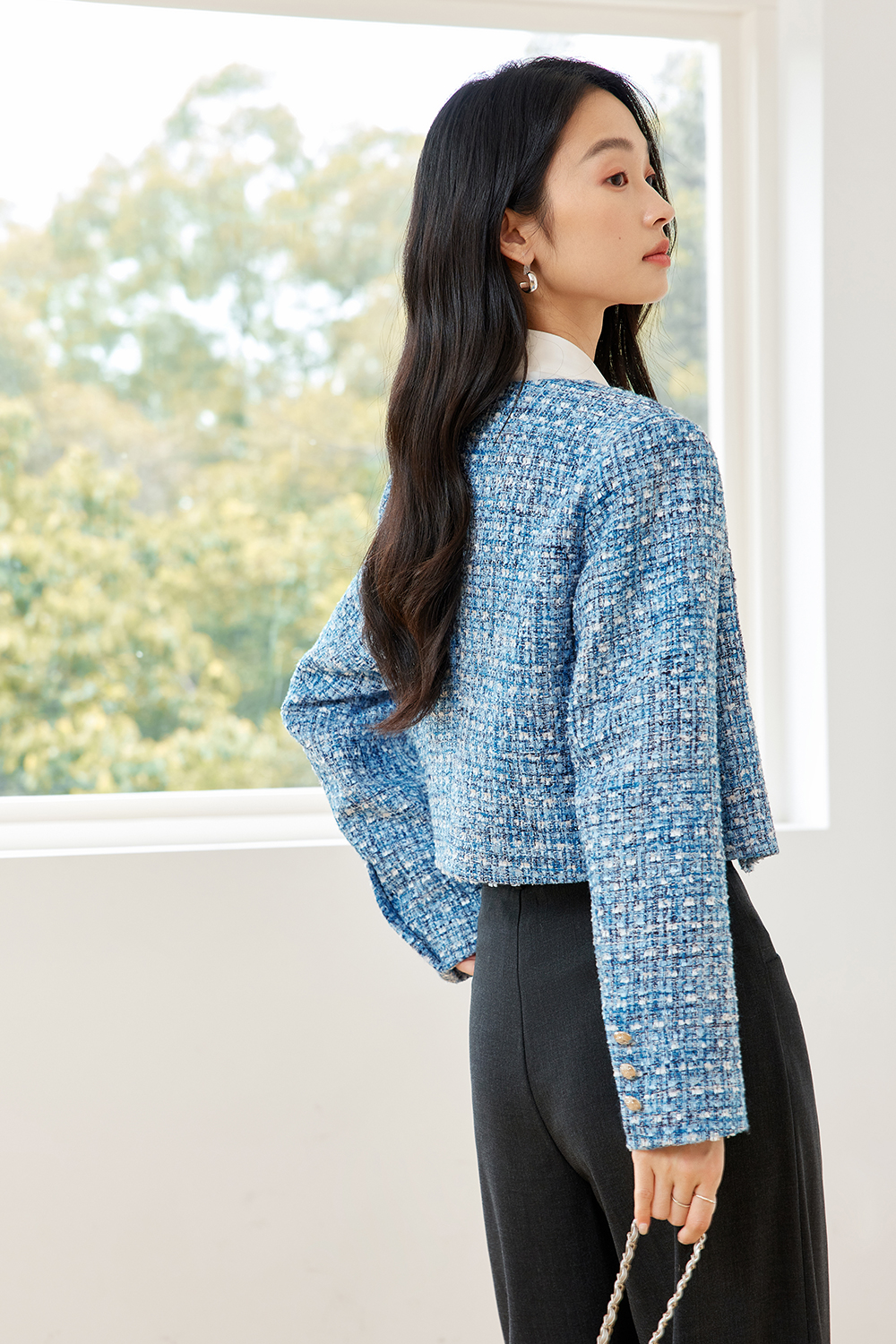 French Tweed Short Jacket-VIMLYSTORE