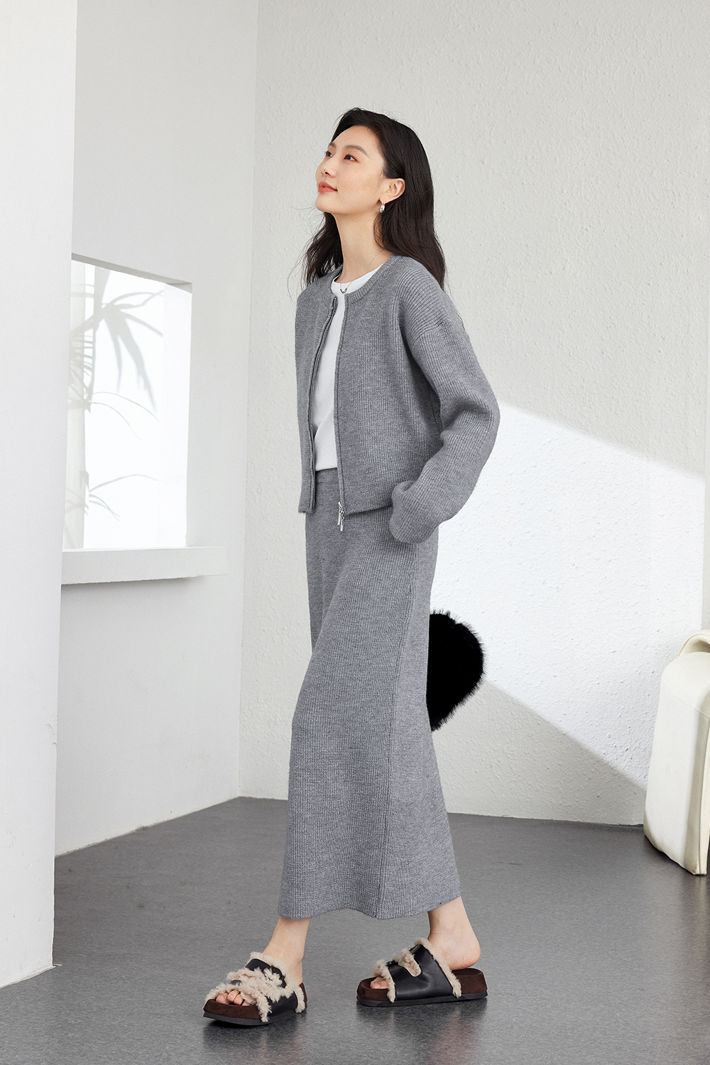 Simple And Relaxed Knitted Suit-VIMLYSTORE