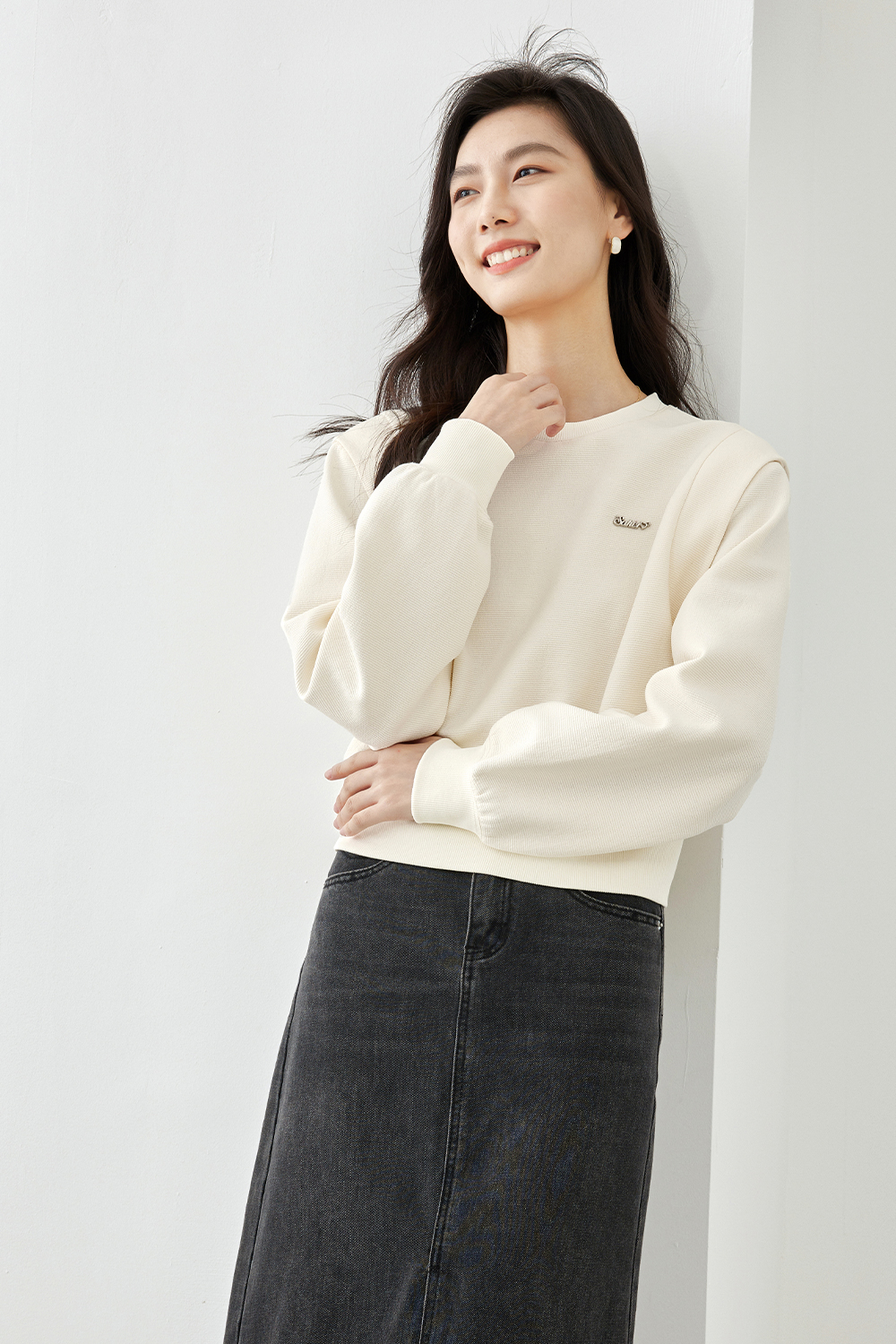 Solid color short tops-VIMLYSTORE