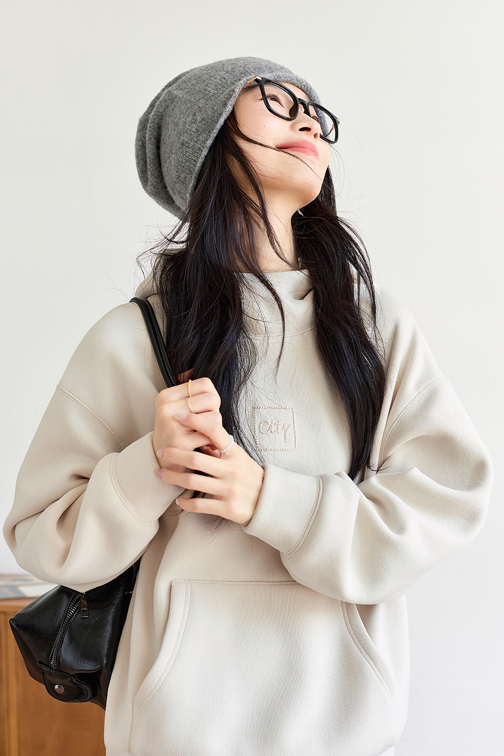 Fun Embroidered Hooded Sweatshirt-VIMLYSTORE