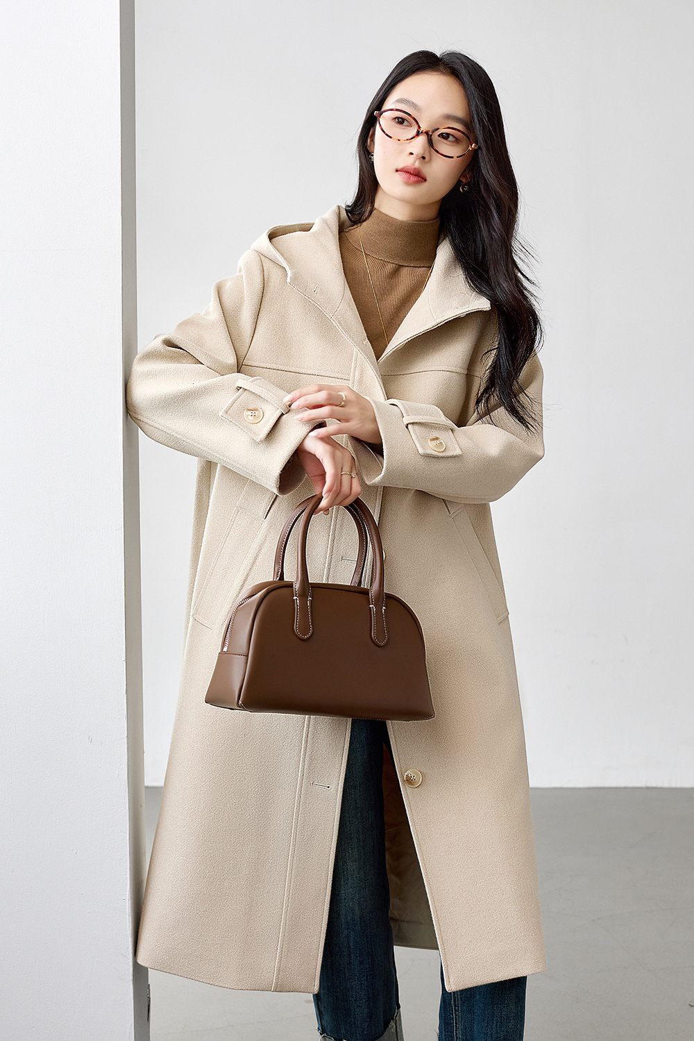 Solid Color Quilted Cotton-Padded Hooded Coat-VIMLYSTORE