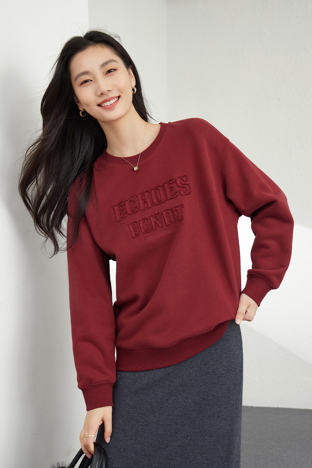 Exquisite patch embroidered casual sweatshirt-VIMLYSTORE