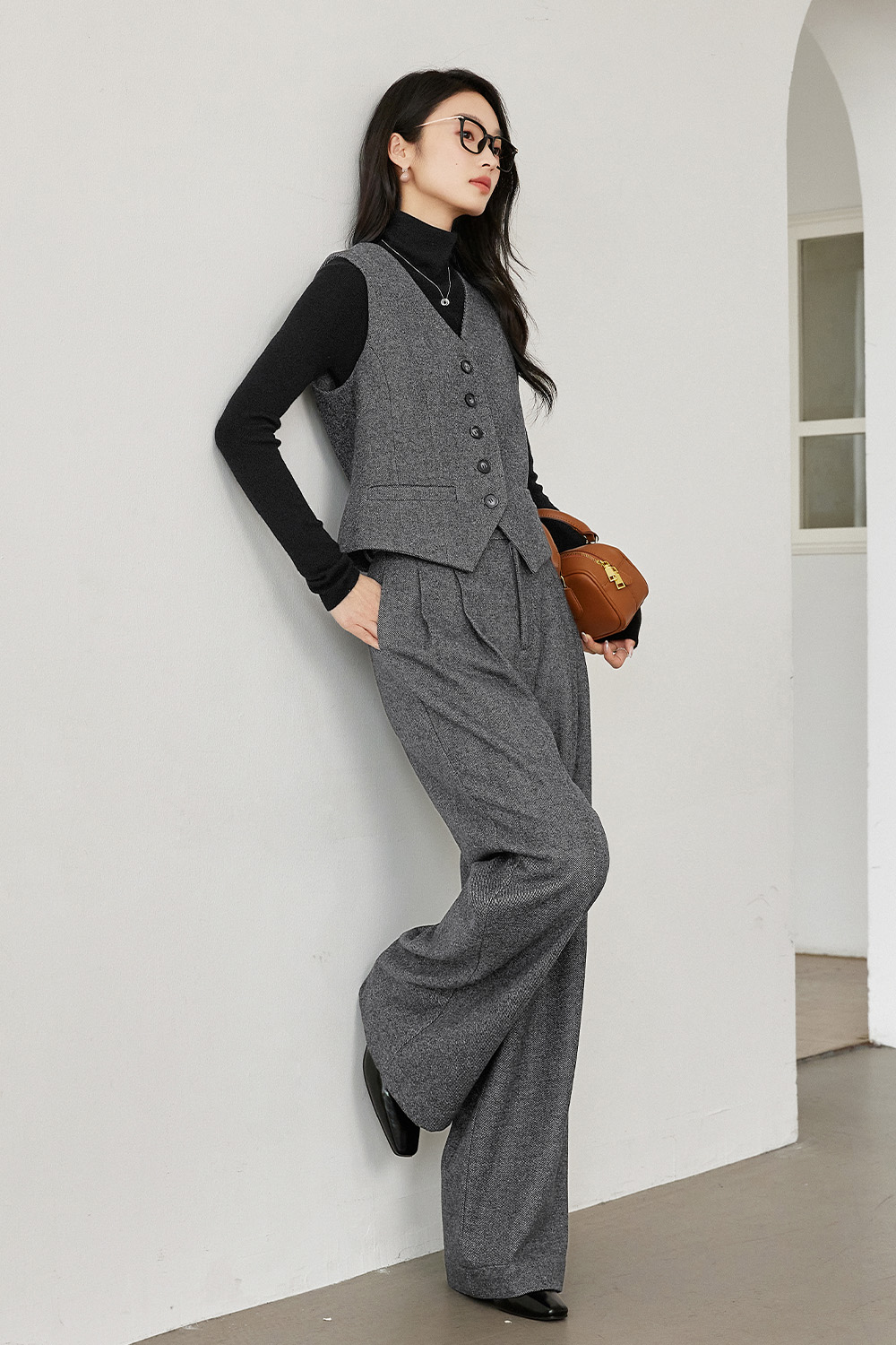 Minimalist Suitstyle Vest Set-VIMLYSTORE