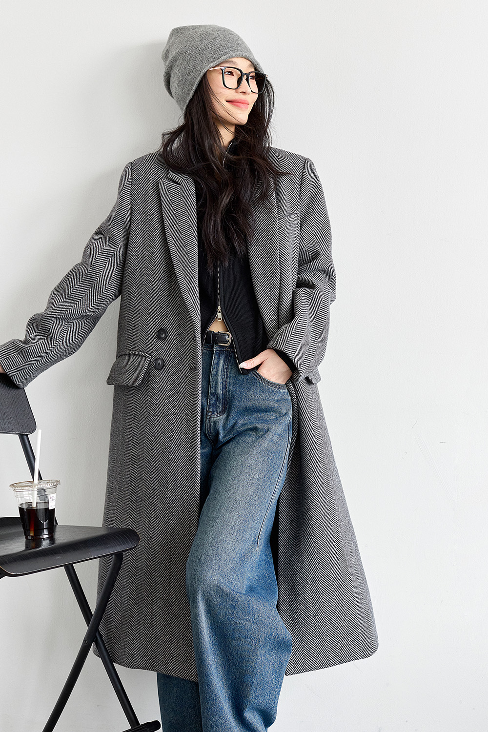 Wool blend trench coat-VIMLYSTORE