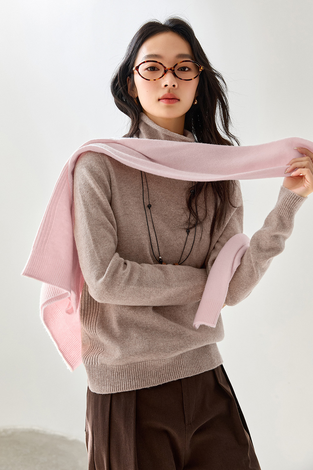 Purewool Simple Knitted Sweater-VIMLYSTORE