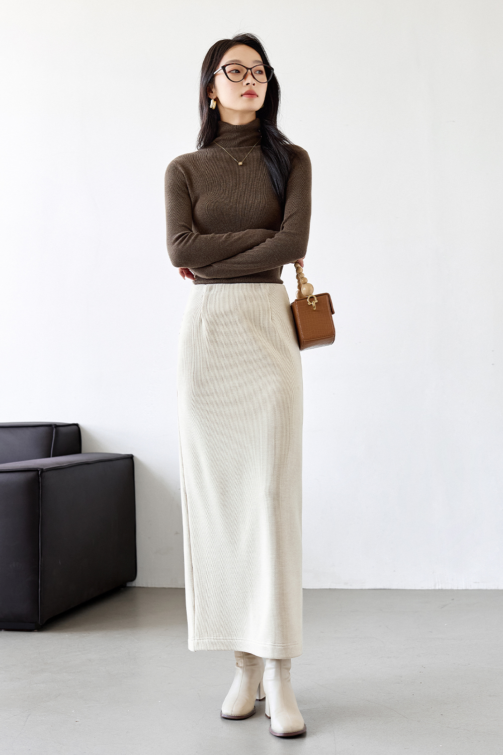 Plush Warm Knitted Skirt-VIMLYSTORE